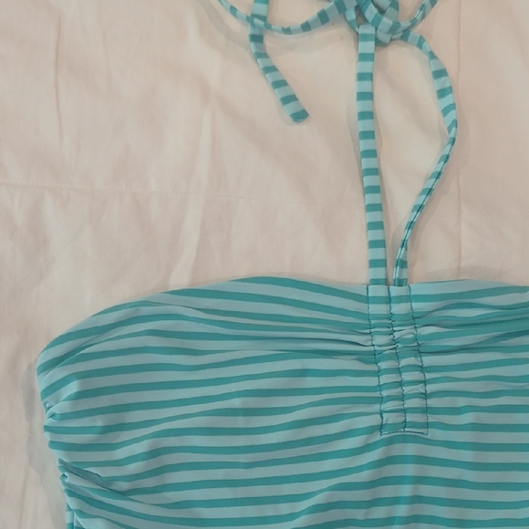 The Limited Aqua and White Striped Halter Top - Picture 3 of 4